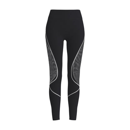 Women's Color Matching Mesh European And American High Waist Yoga Pants
